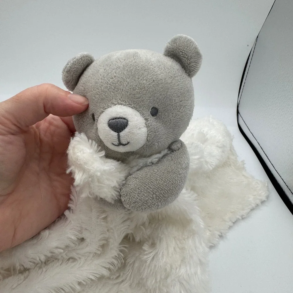 Just One You Carter's Grey Bear Cloud Security Blanket Lovey Plush 12x12